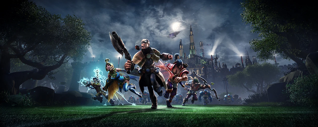 Arena of Fate: a band of heroes charging across a moonlit battlefield